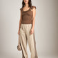 MONK & LOU - Lilith Ruffle Top - Soft Brown
