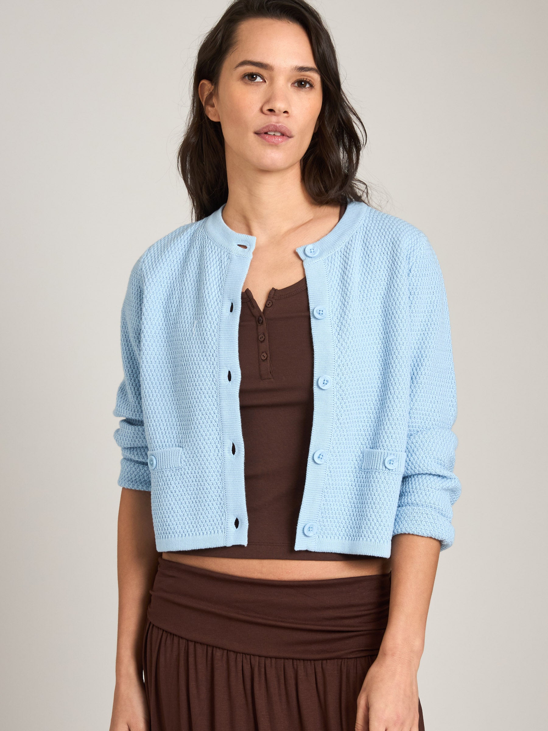 MONK & LOU - Lina Crewneck Cardigan - 