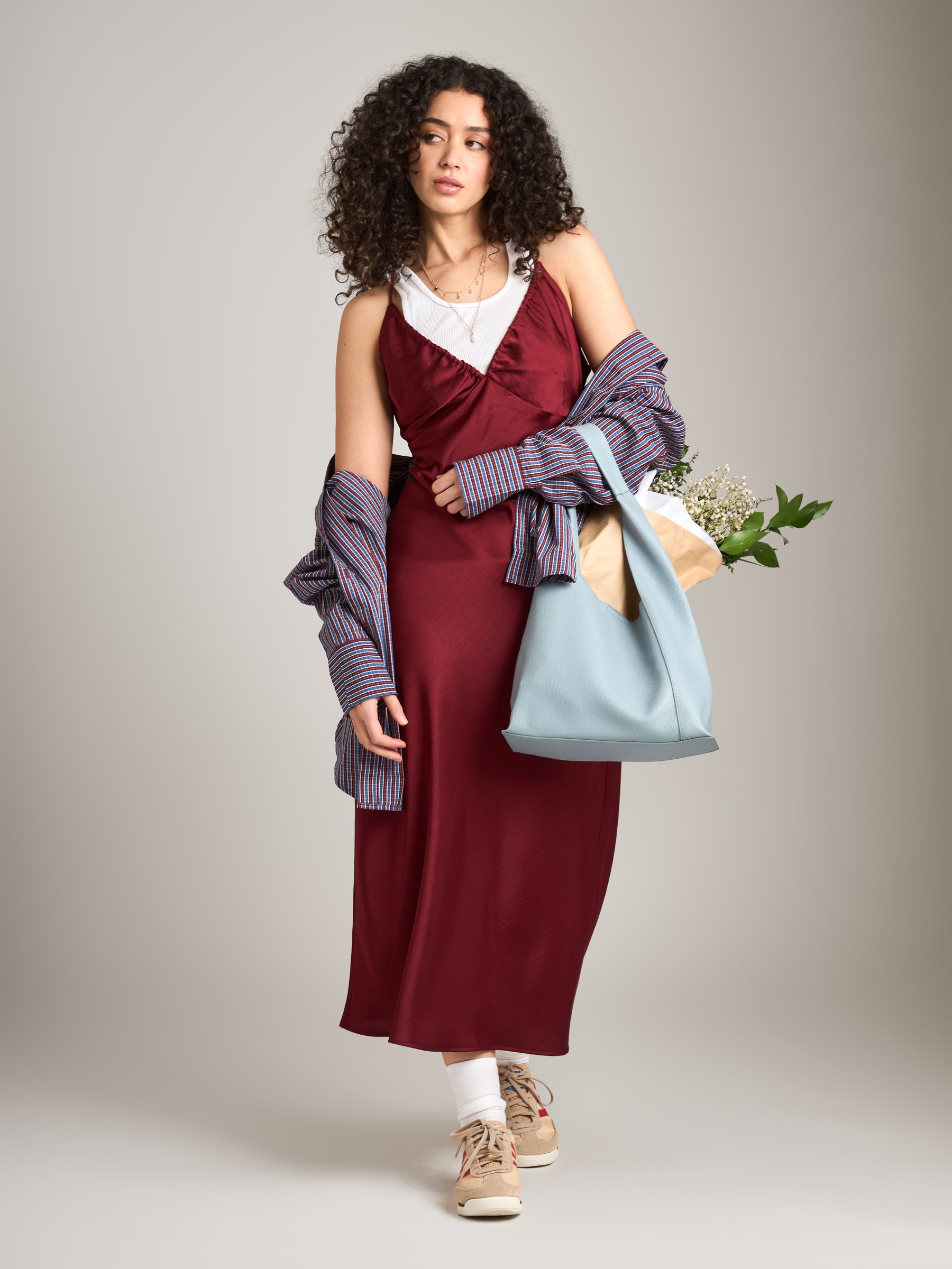 MONK & LOU - Lisa Slip Dress - Dark Red