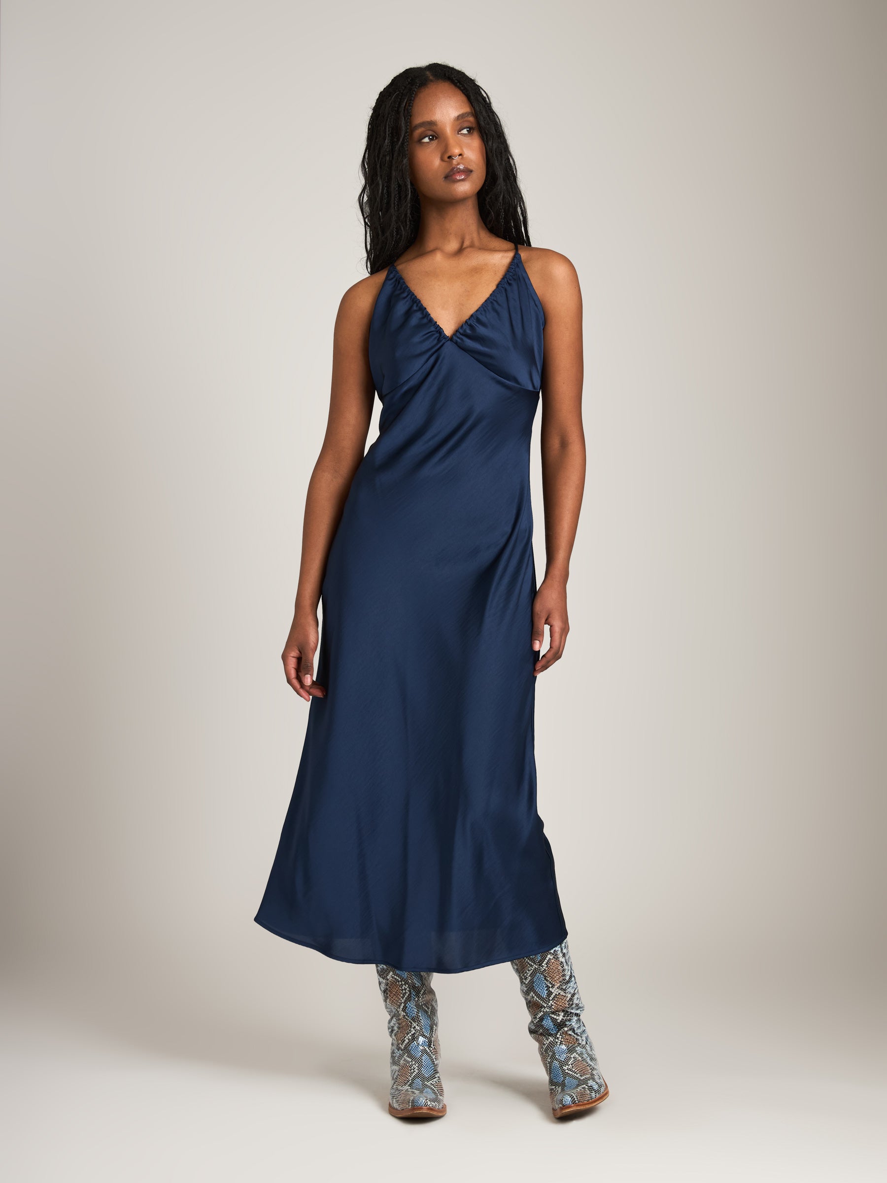 lou and grey slip dress Lou & Grey Midi neon yellow slip dress