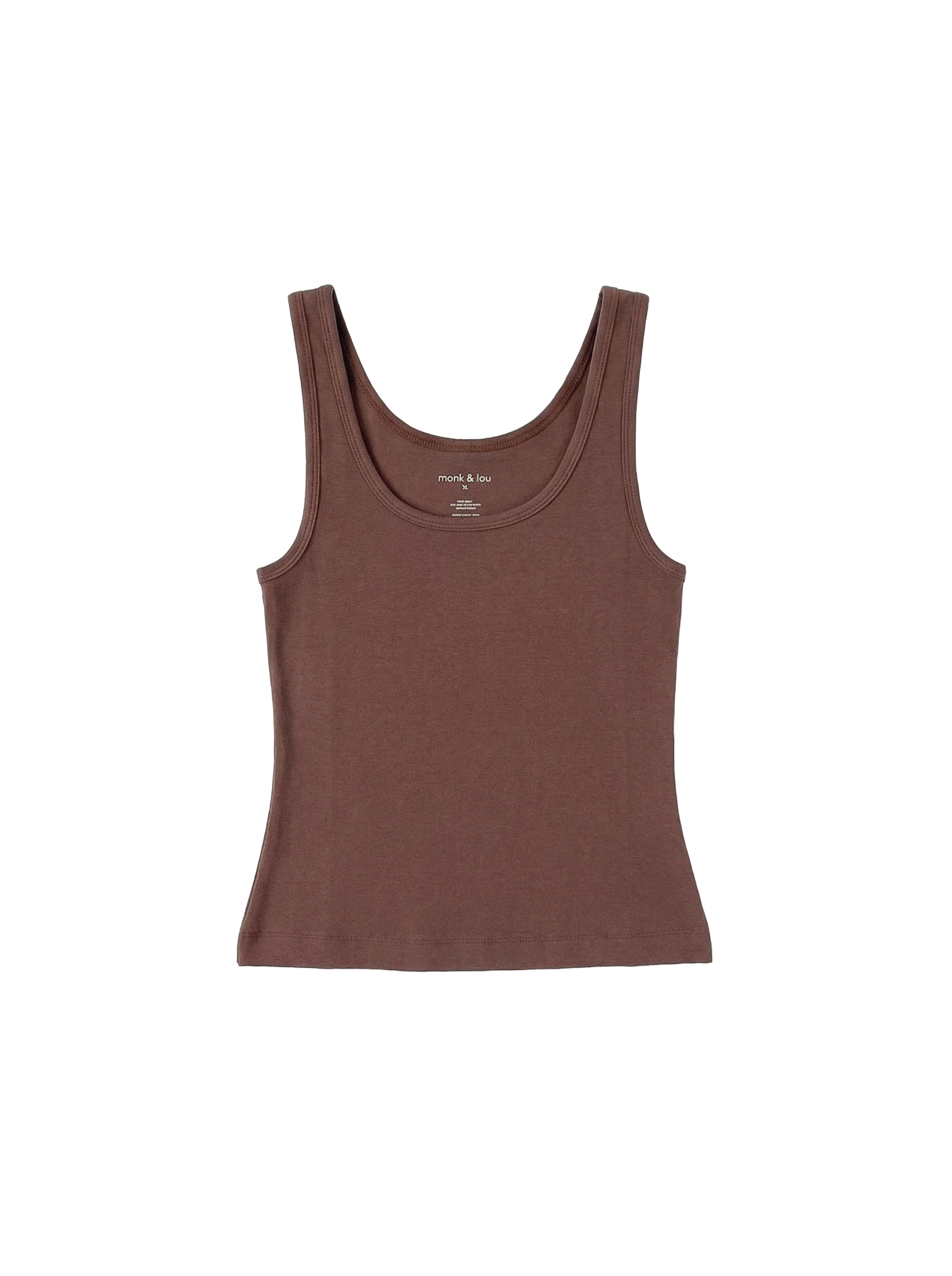 MONK & LOU - Lisbon Tank Top - Fudge Brownie