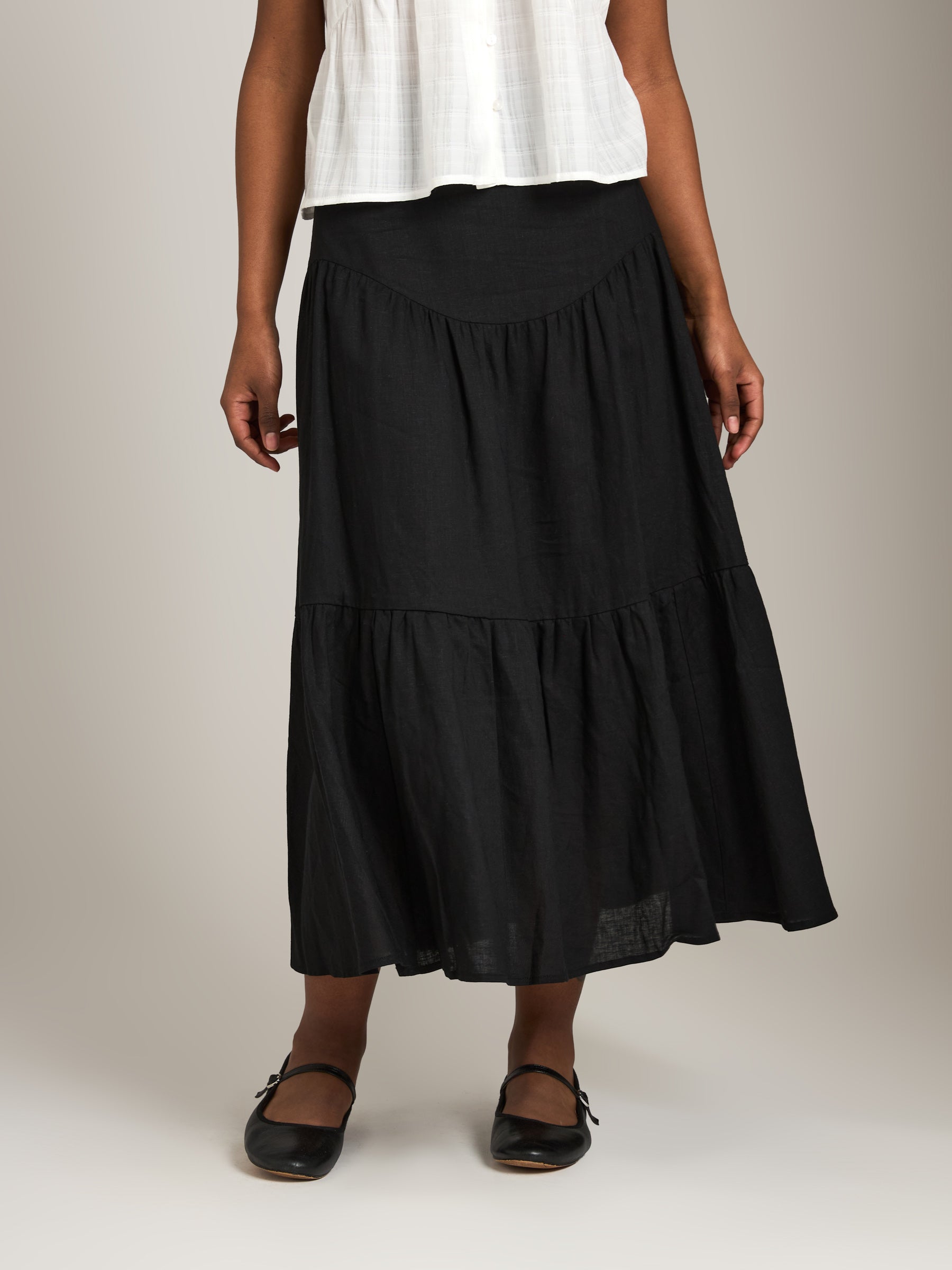 MONK & LOU - Luca Tiered Maxi Skirt - 