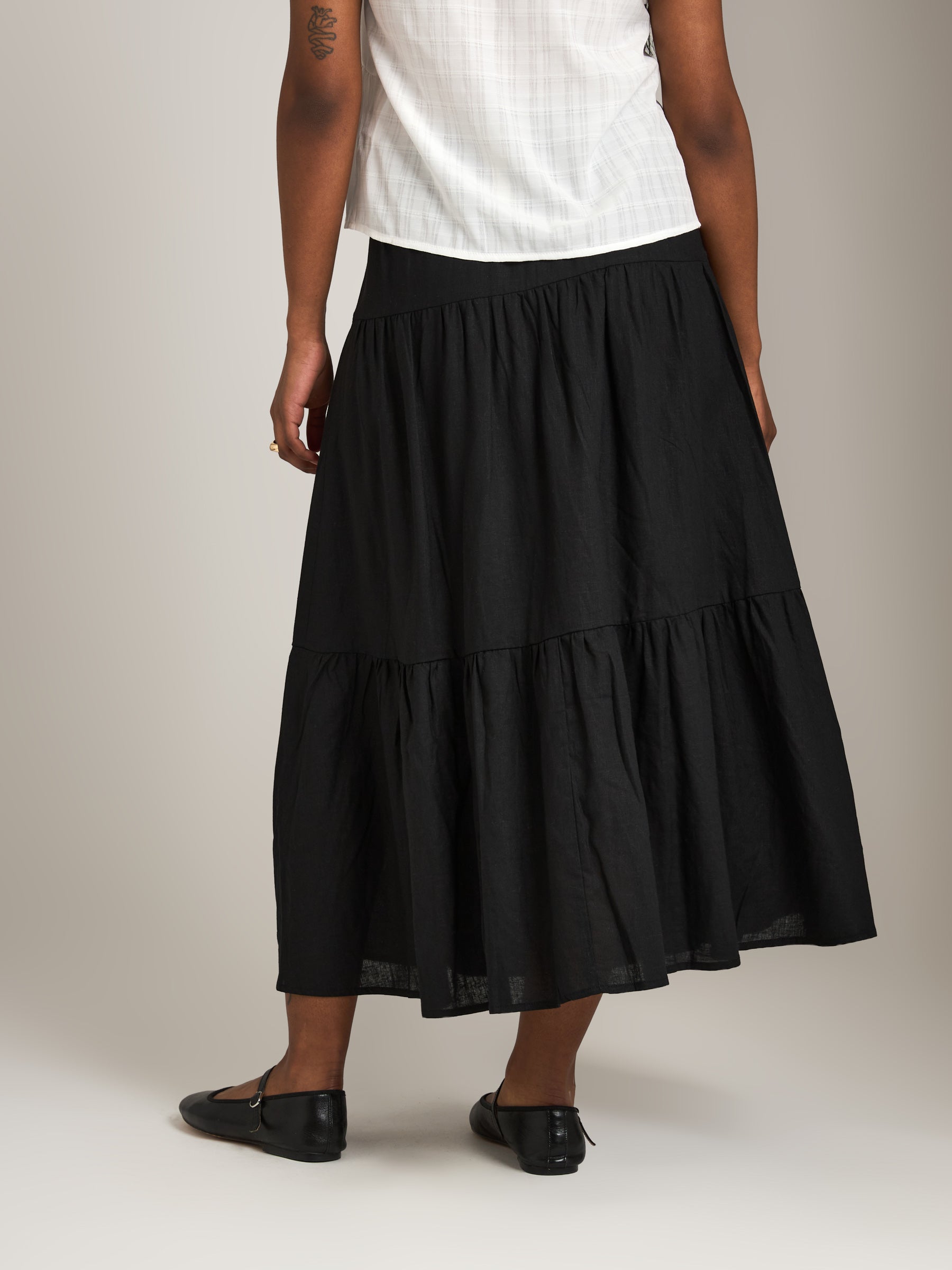 MONK & LOU - Luca Tiered Maxi Skirt - 