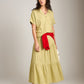 MONK & LOU - Luca Tiered Maxi Skirt - Butter Sage