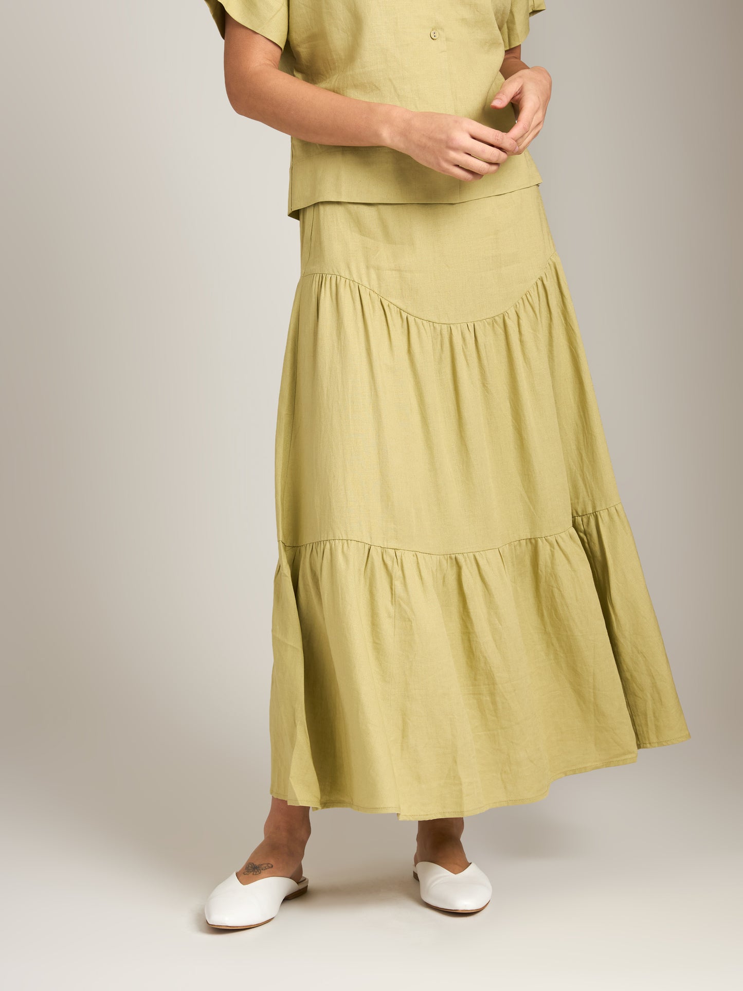 MONK & LOU - Luca Tiered Maxi Skirt - 