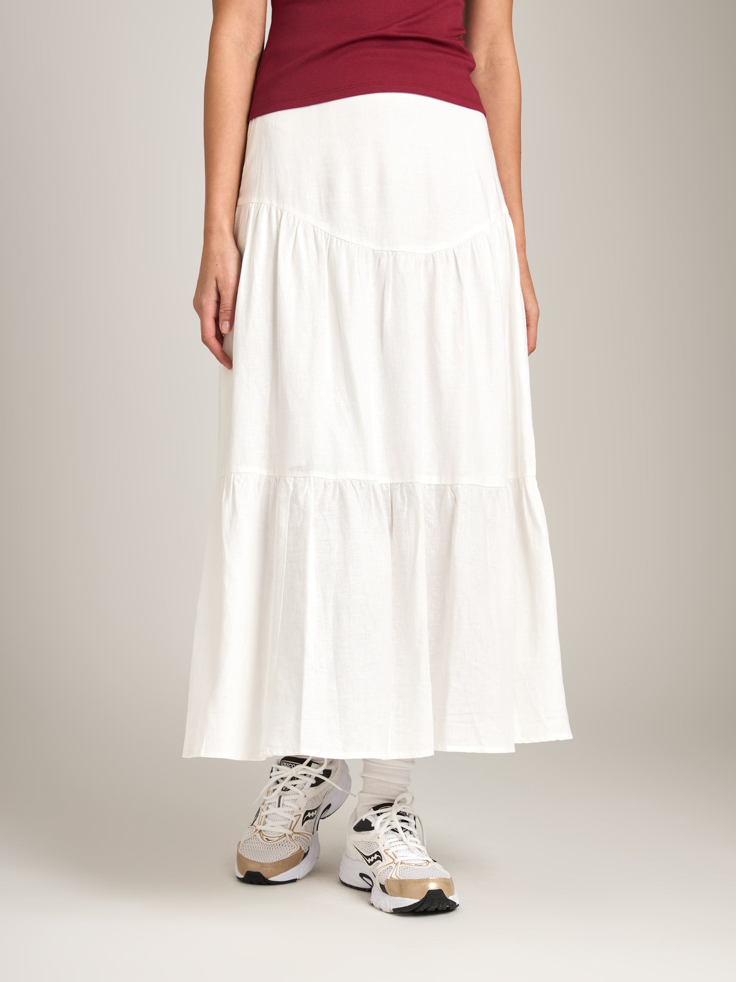 MONK & LOU - Luca Tiered Maxi Skirt - 