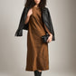 MONK & LOU - Marci Bias Dress - Mocha Brown