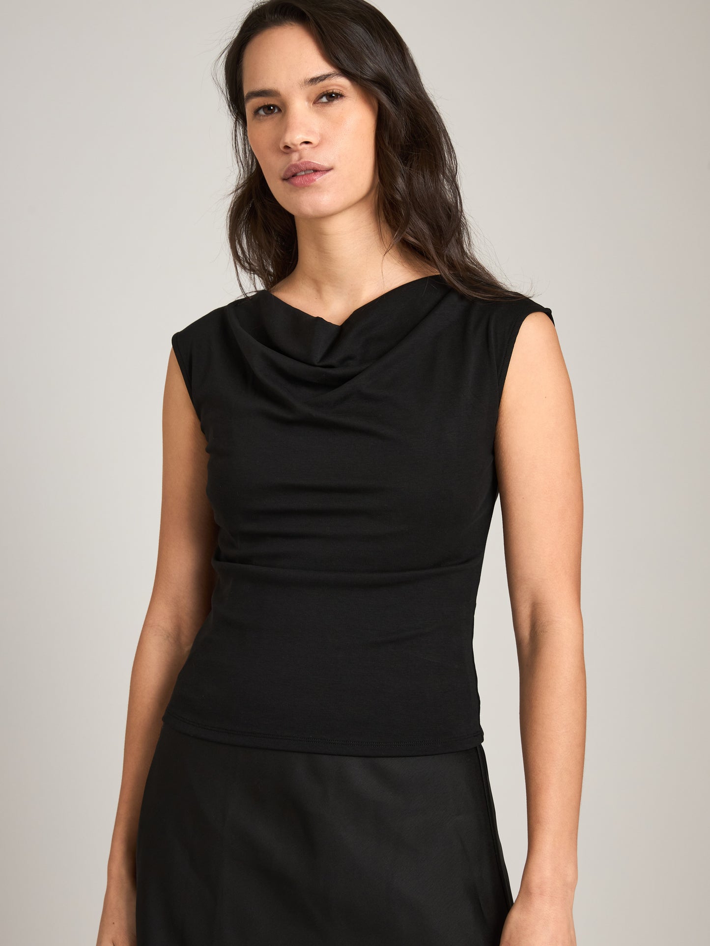 MONK & LOU - Merritt Cowl Neck Top - 