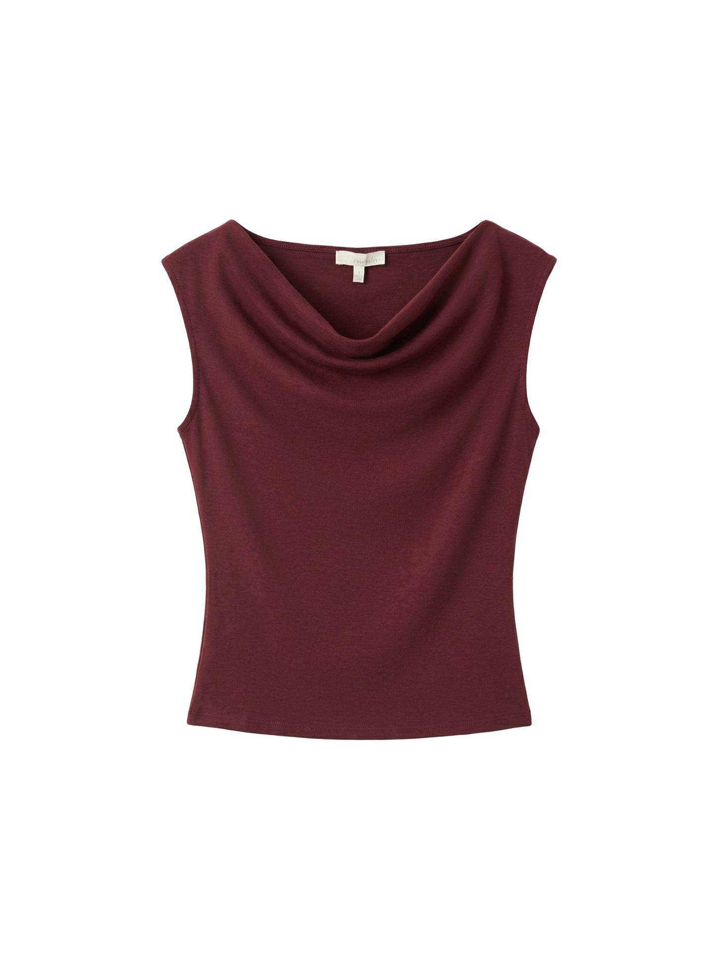 MONK & LOU - Merritt Cowl Neck Top - Dark Cherry