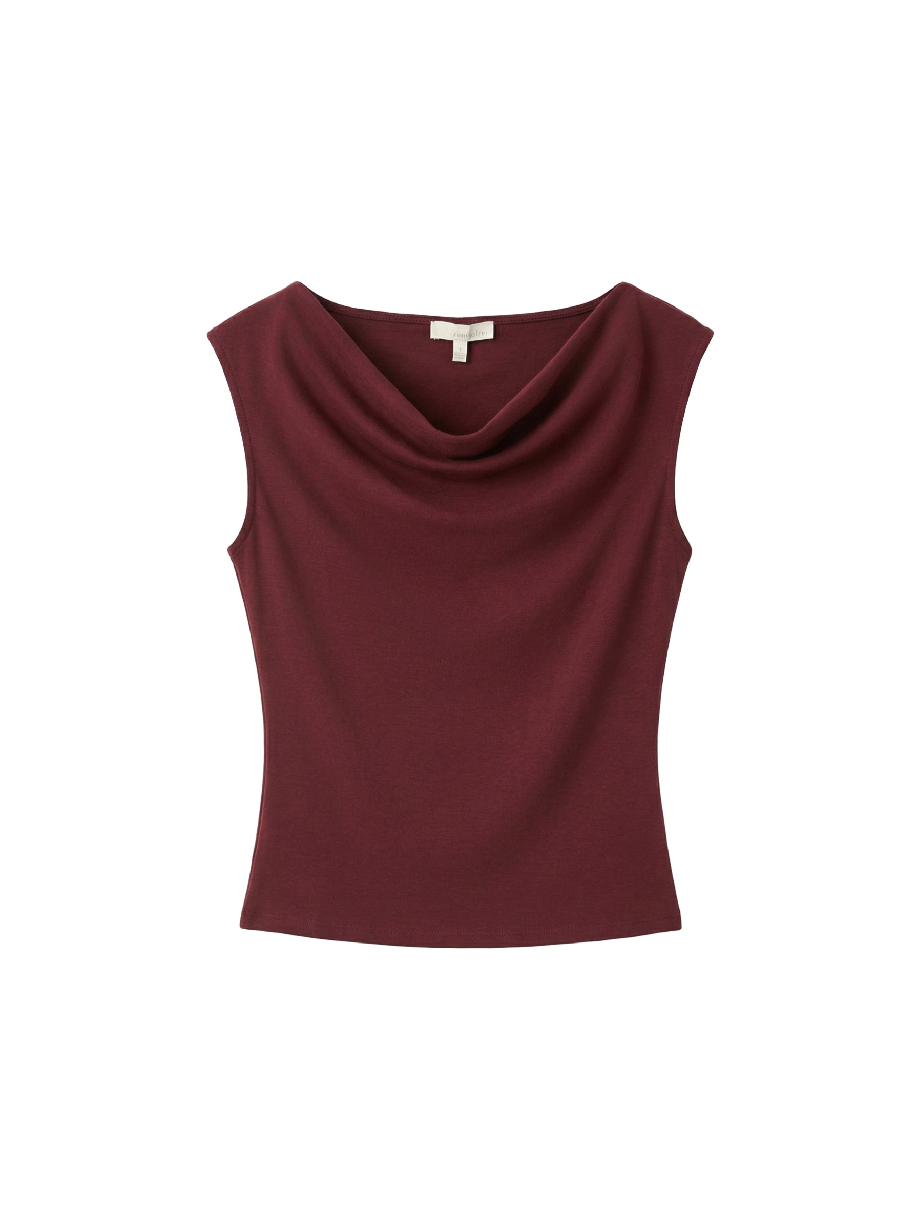 MONK & LOU - Merritt Cowl Neck Top - Dark Cherry