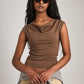 MONK & LOU - Merritt Cowl Neck Top - 
