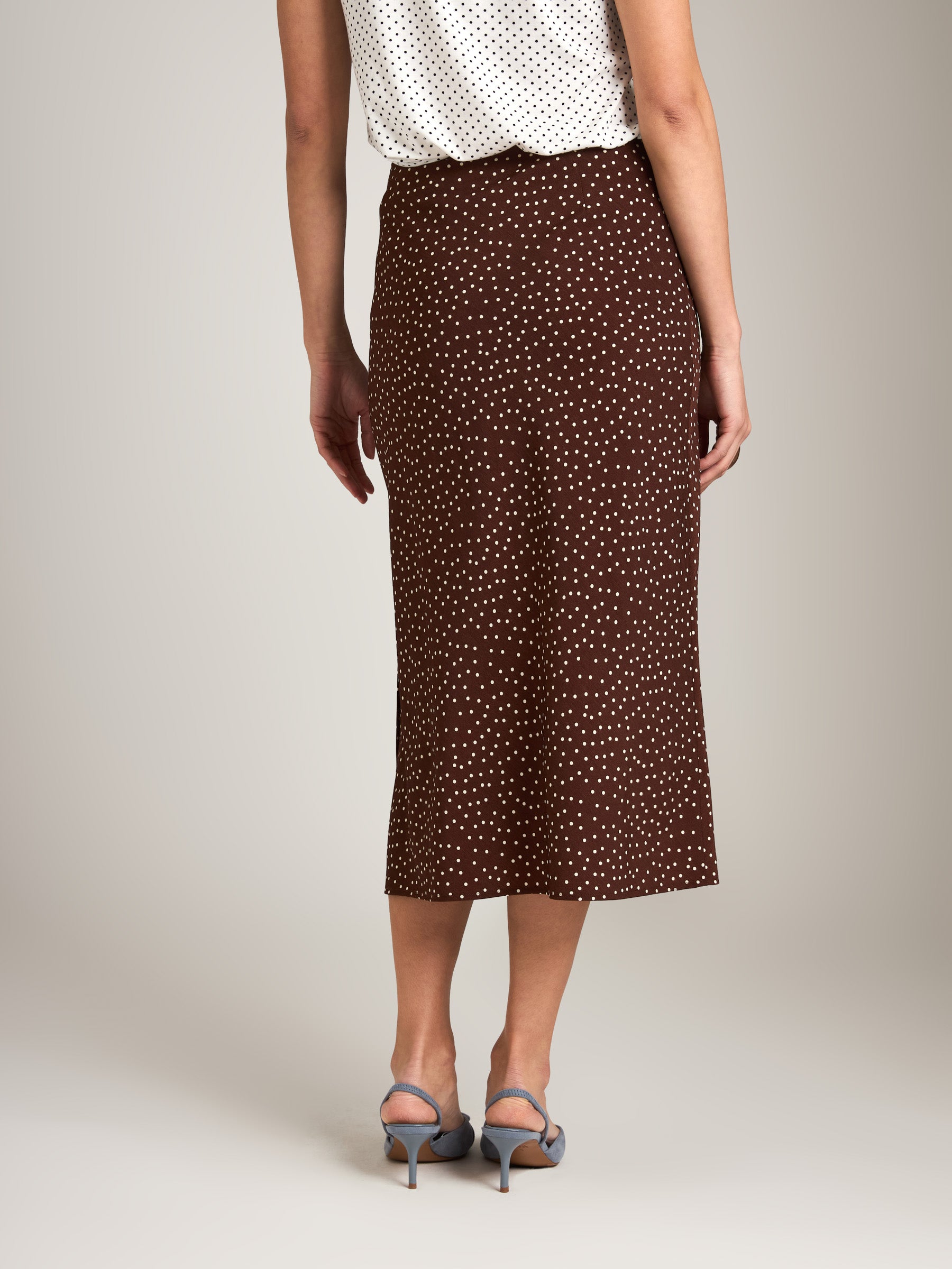 MONK & LOU - Nicola Satin Printed Bias Skirt - 