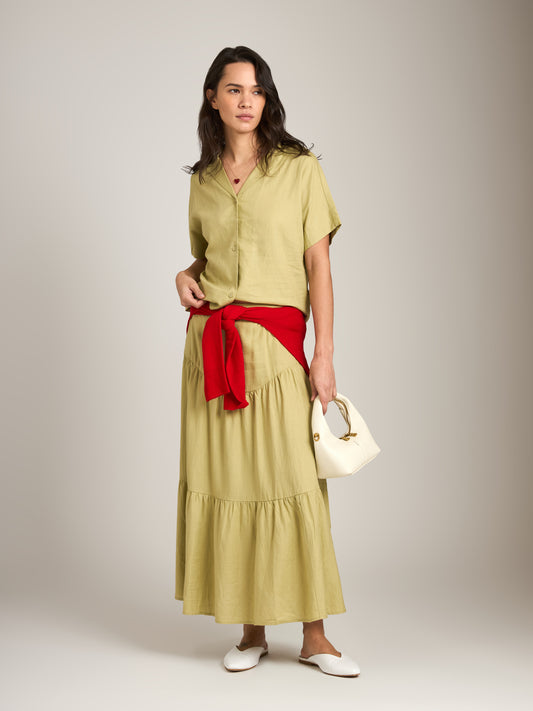 MONK & LOU - Oscar Resort Shirt - Butter Sage