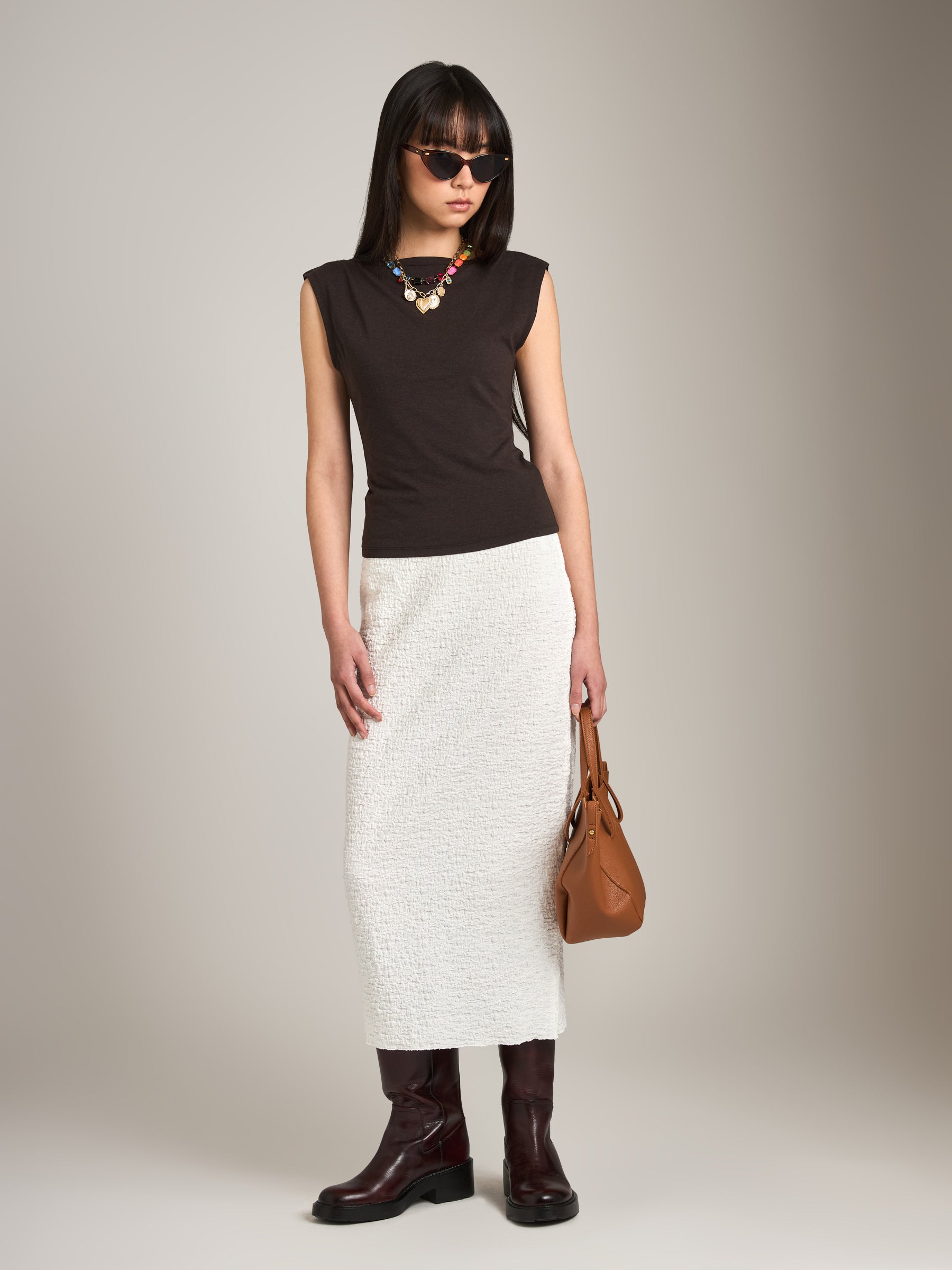 MONK & LOU - Pascal Ballet Top - Coffee