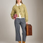 MONK & LOU - River Cropped Pants - Navy Stripe