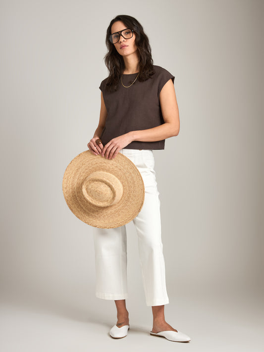 MONK & LOU - Sutton Shell Top - Coffee