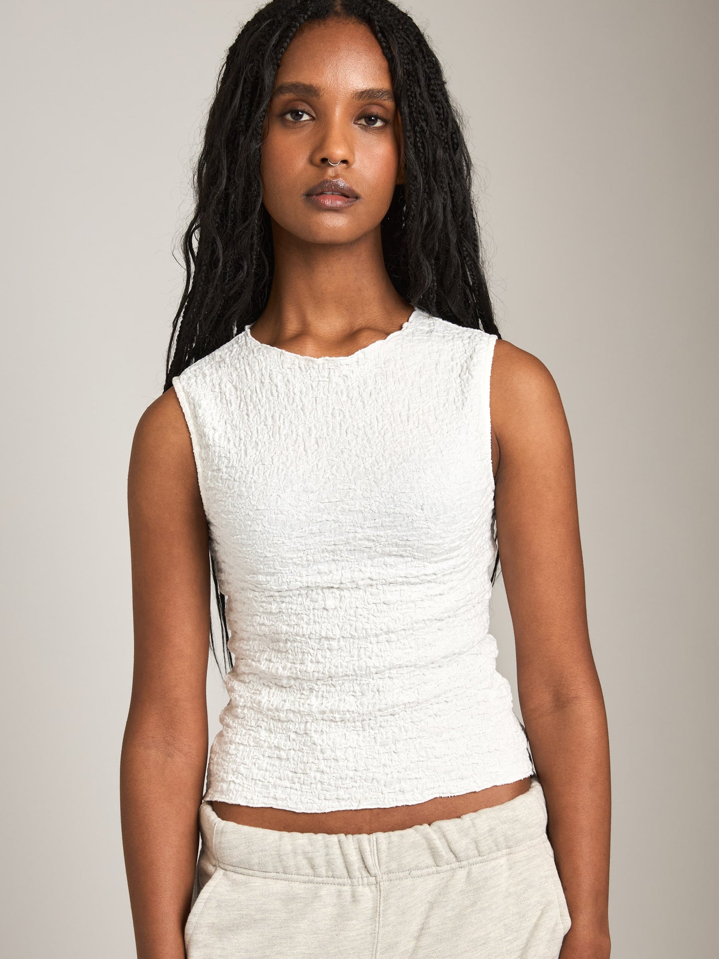 MONK & LOU - Textured Cotton Teya Top - 