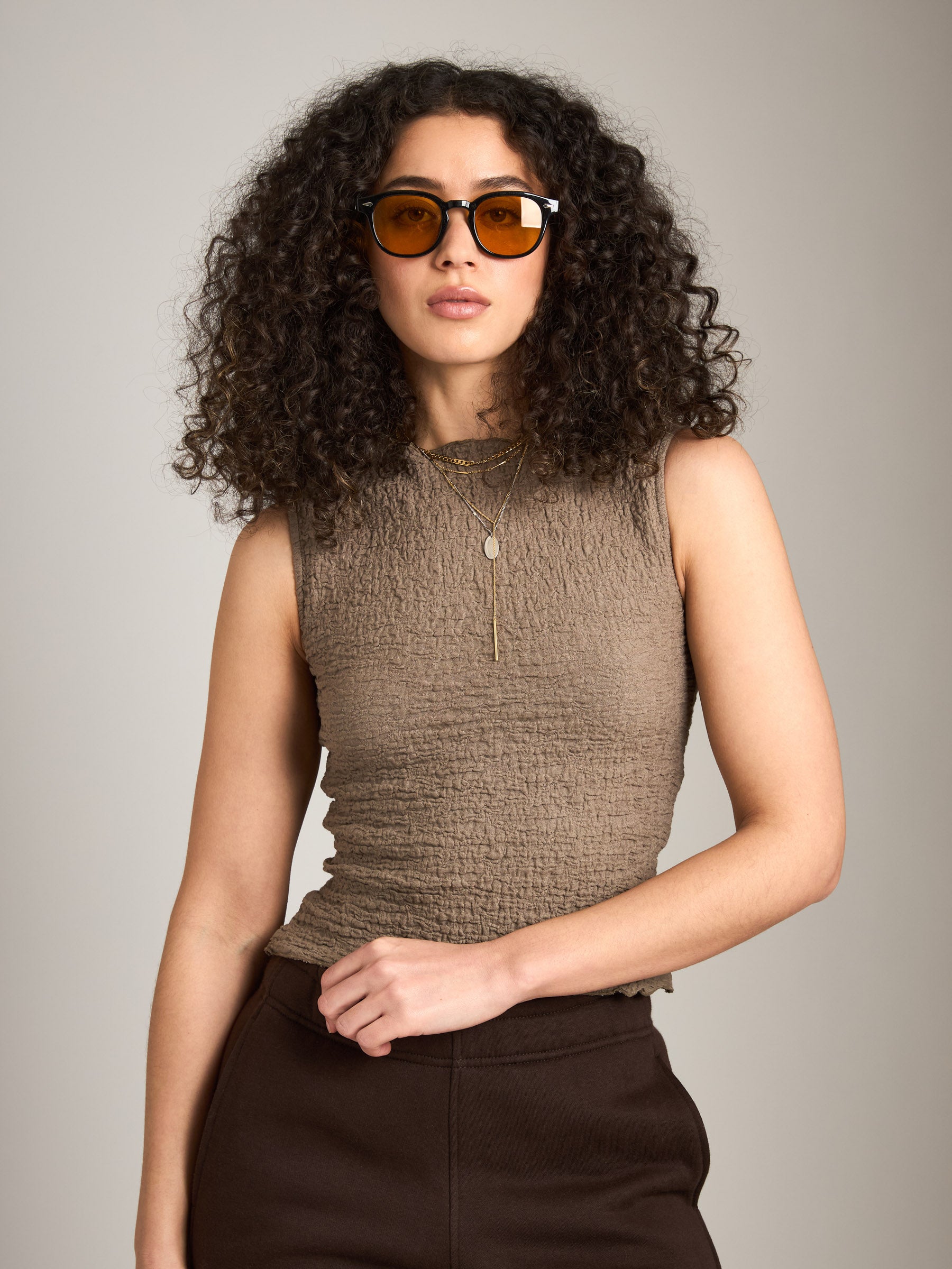 MONK & LOU - Textured Cotton Teya Top - 