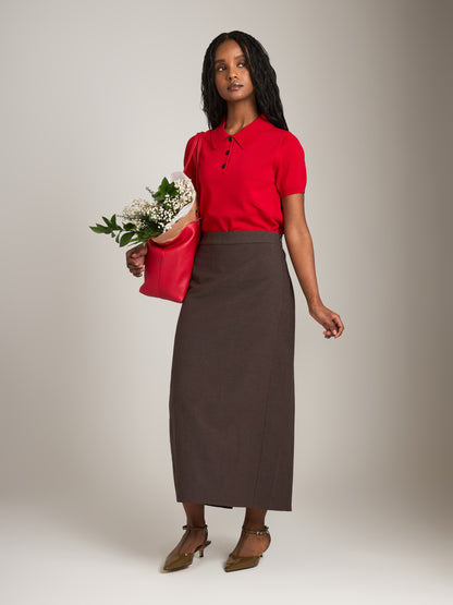 MONK & LOU - Thandi Maxi Skirt - Coffee
