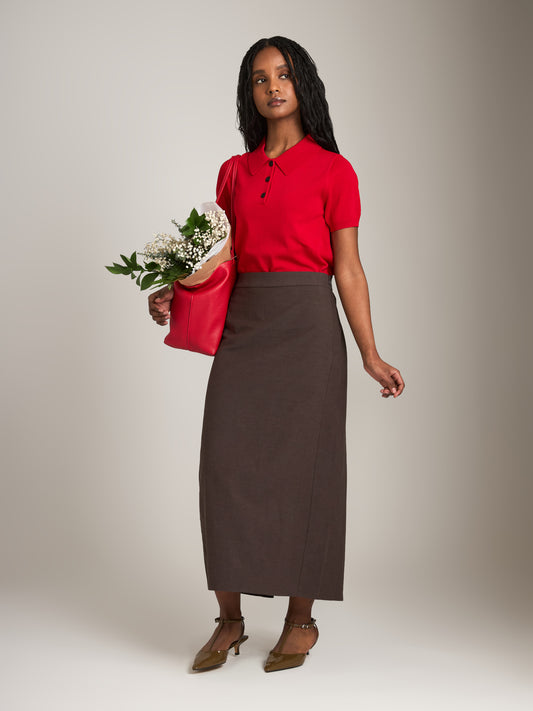 MONK & LOU - Thandi Maxi Skirt - Coffee