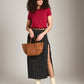 PROPAGANDA - Tilda Floral Column Skirt - Black Mini Floral