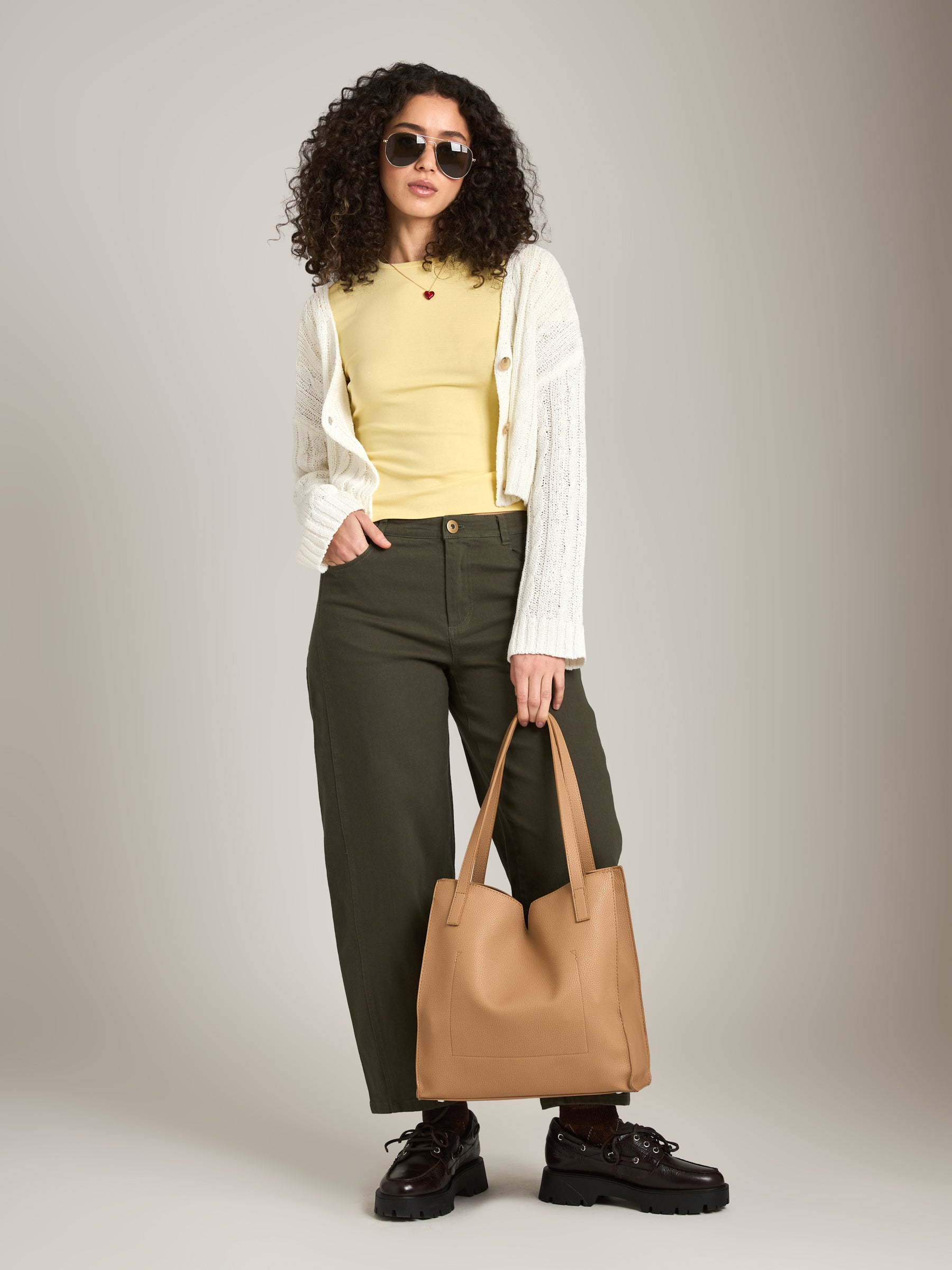 MONK & LOU - Toni High Crew T-Shirt - Butter Yellow