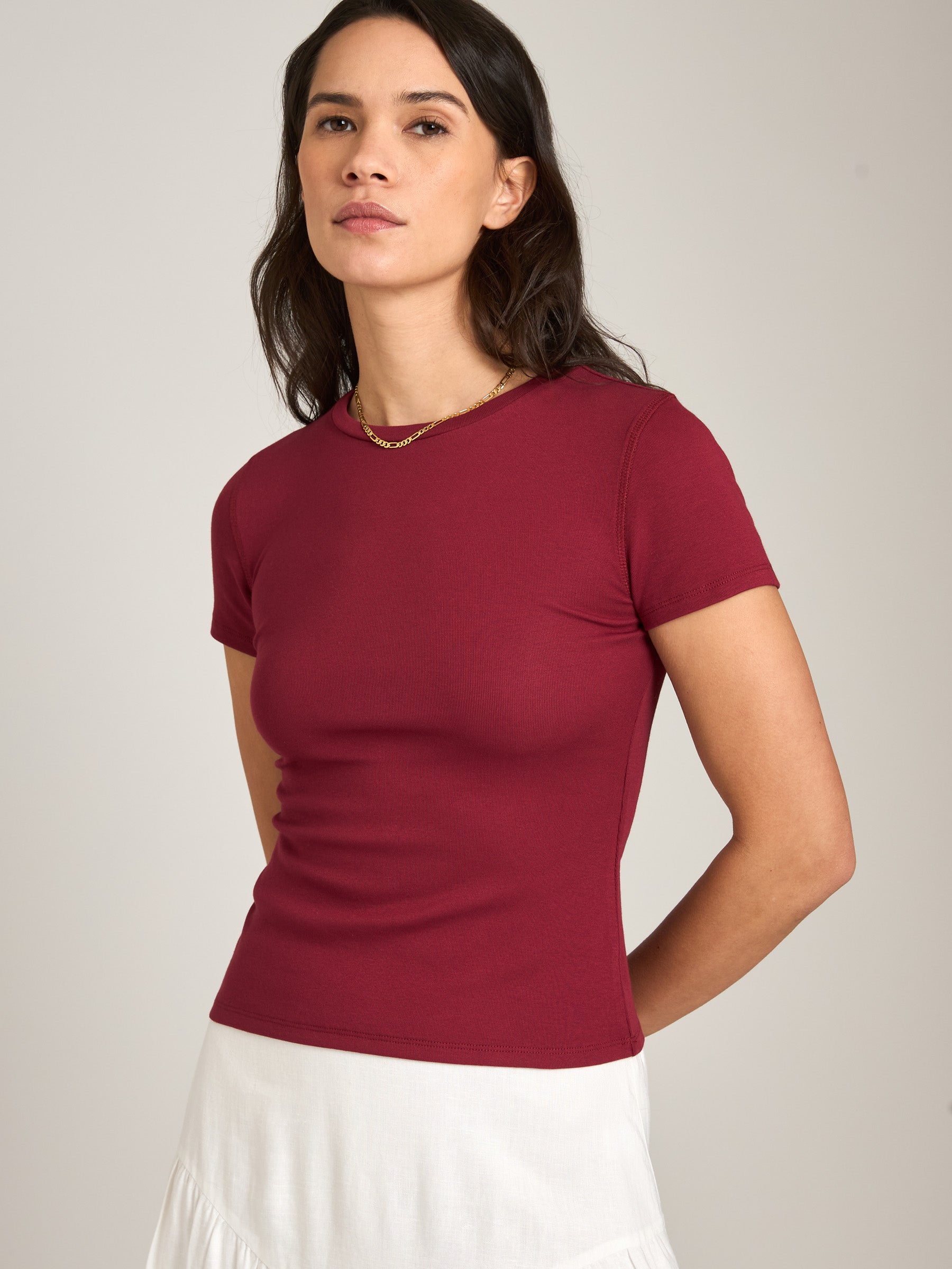 MONK & LOU - Toni High Crew T-Shirt - 