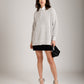 MONK & LOU - Lora Oversized Pullover Tunic Sweater - Heather Gray