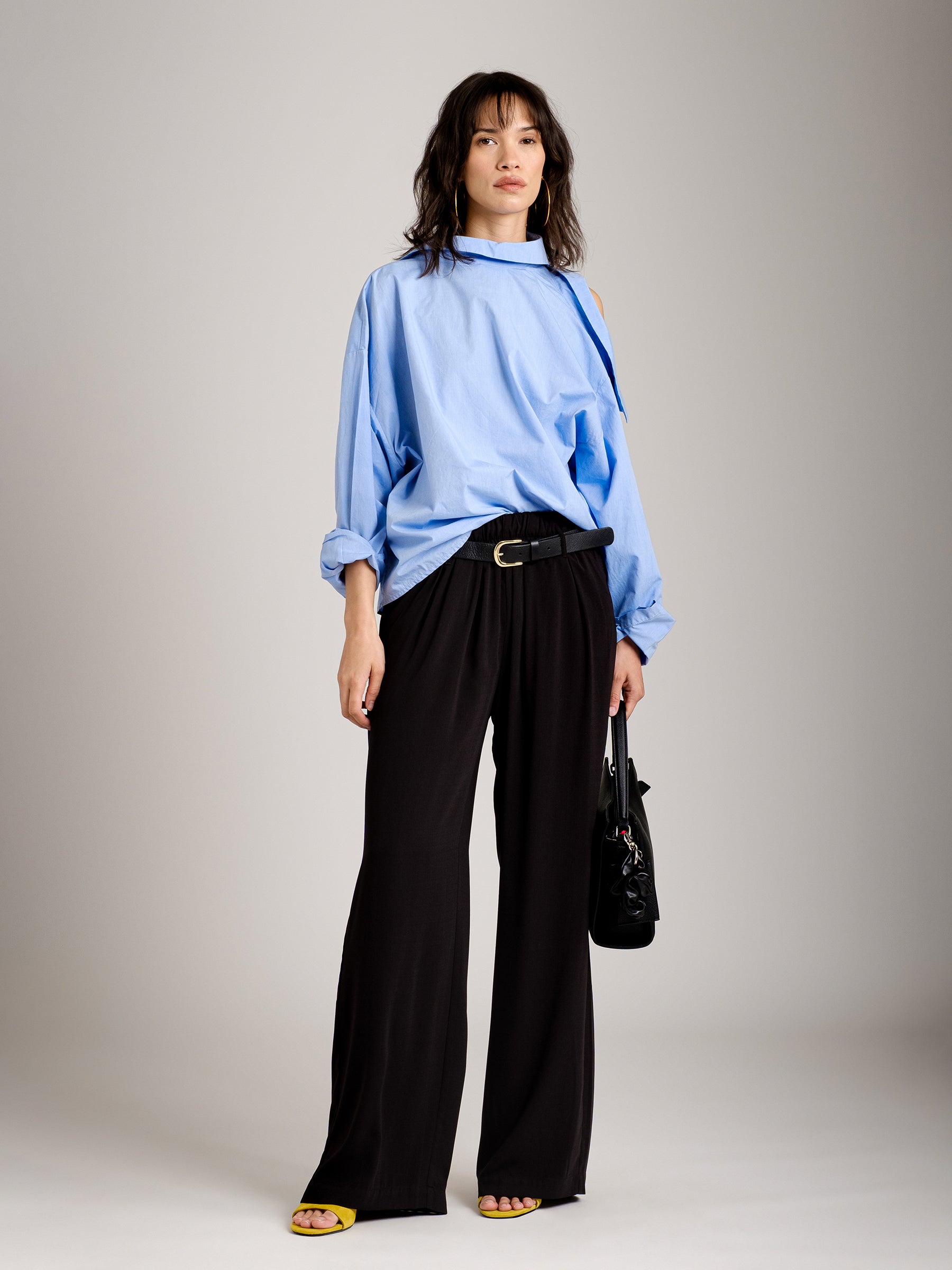 MONK & LOU - Avril Wide Leg Pants - Black