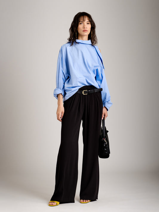 MONK & LOU - Avril Wide Leg Pants - Black
