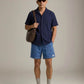 JACK & JONES - Jake Premium Jacquard Shortsleeve Shirt - Night Sky
