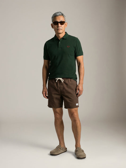 FRED PERRY - Tennis Shirt - Grassroots / Oxblood