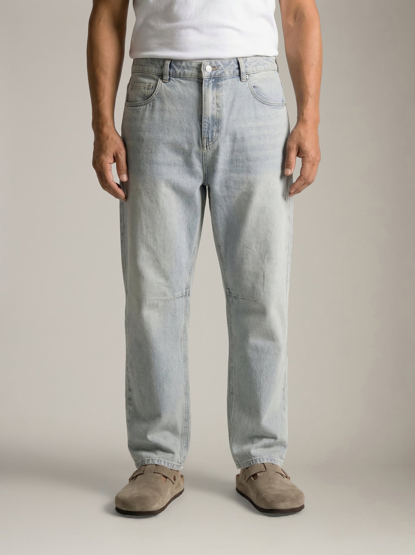 KUWALLA - Baggy Darted Denim Jeans - 