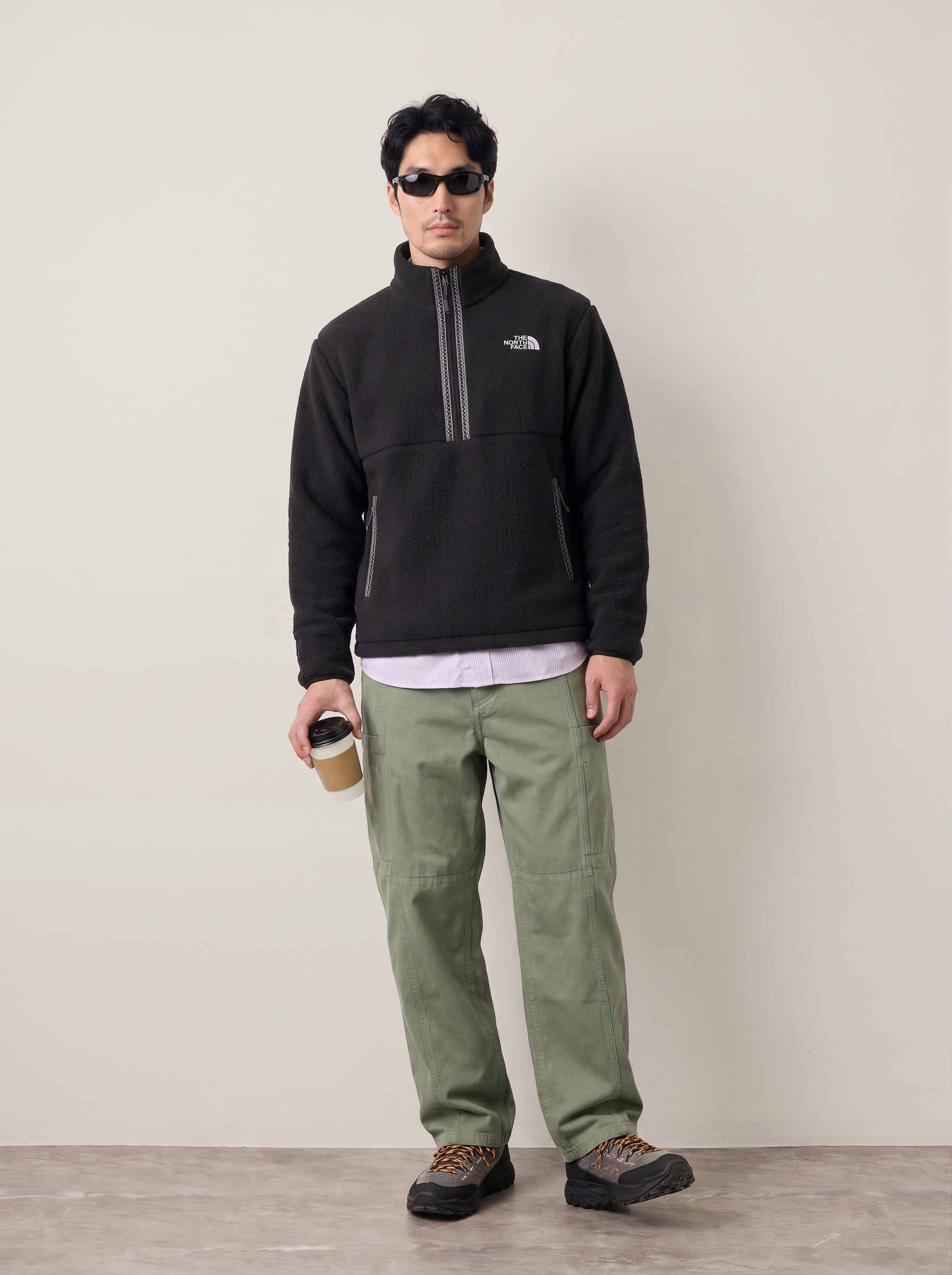 THE NORTH FACE - Men's Fleeski Quarter Zip Pullover - 