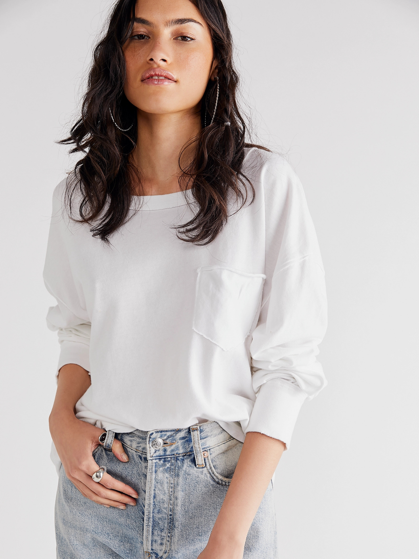 FREE PEOPLE-Fade Into You Long Sleeve-Ivory