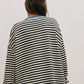 FREE PEOPLE-Classic Stripe Crew-Black