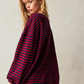 FREE PEOPLE-Classic Stripe Crew-Black