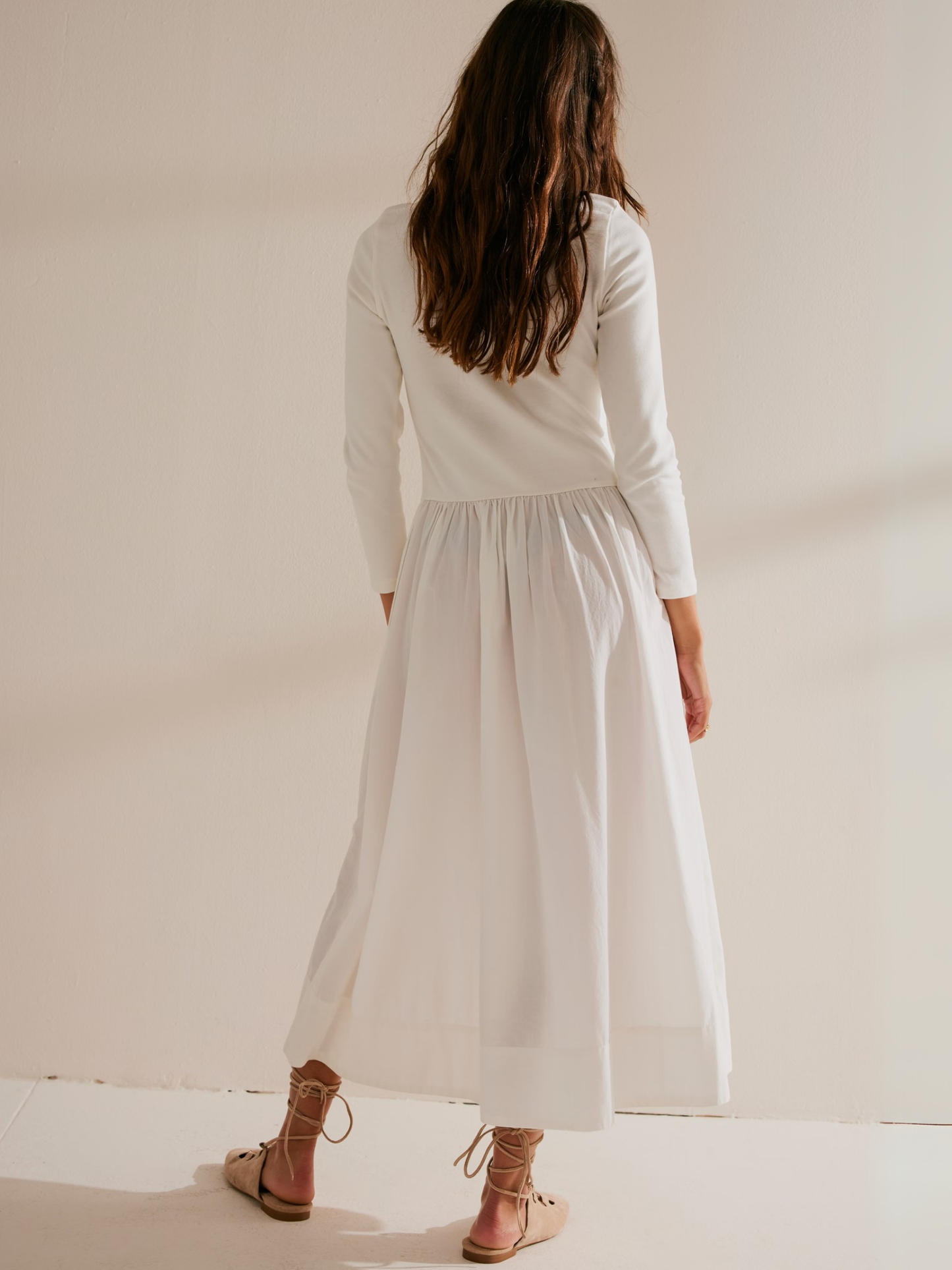 FREE PEOPLE-Aelia Midi Dress-Ivory