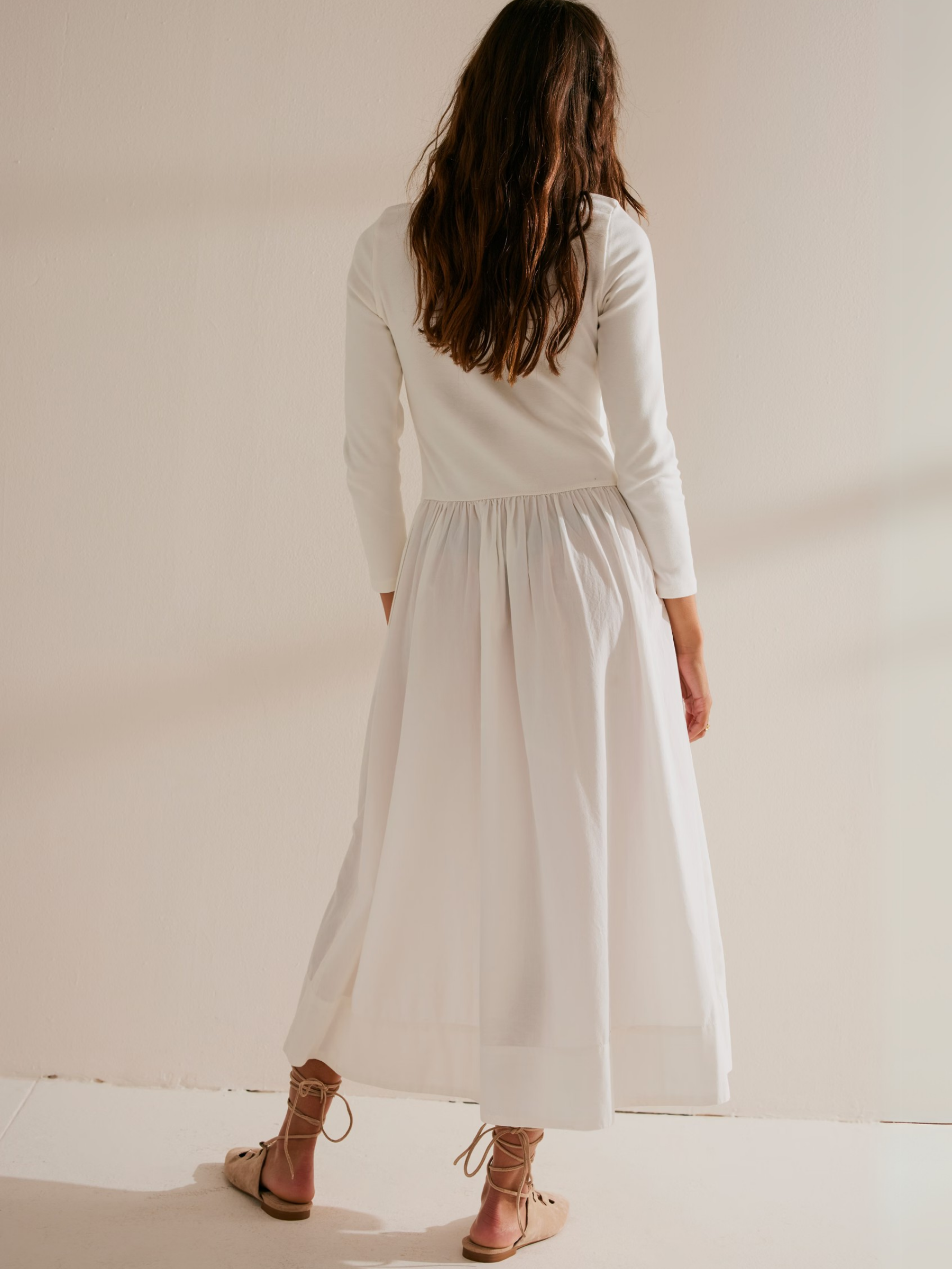 FREE PEOPLE-Aelia Midi Dress-Ivory