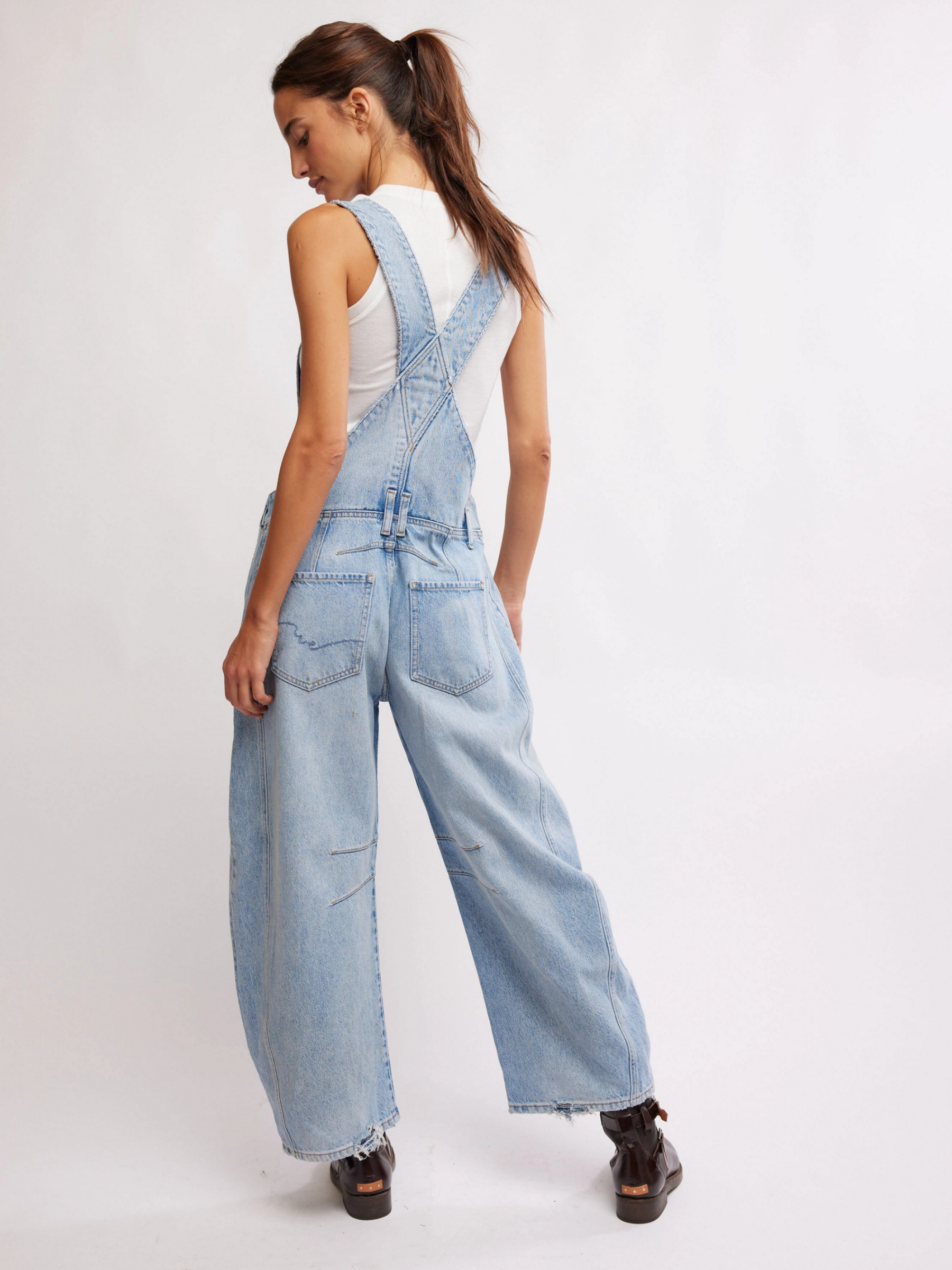 FREE PEOPLE-Good Luck Barrel Overall-Going Steady