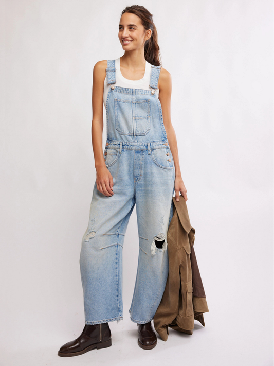FREE PEOPLE-Good Luck Barrel Overall-Going Steady
