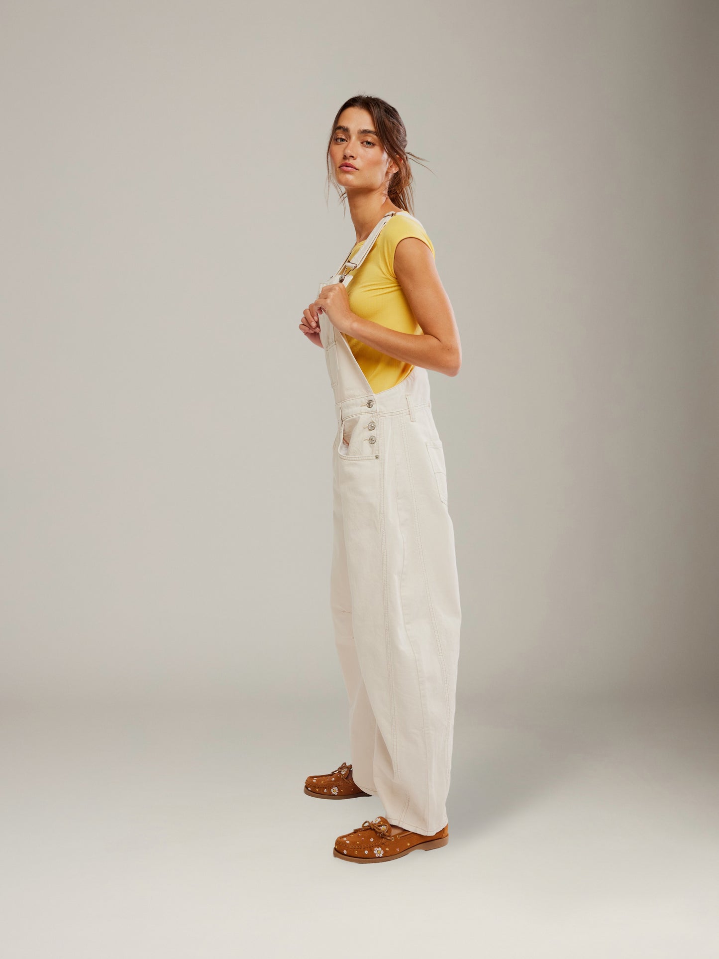 FREE PEOPLE - Good Luck Barrel Overalls - 