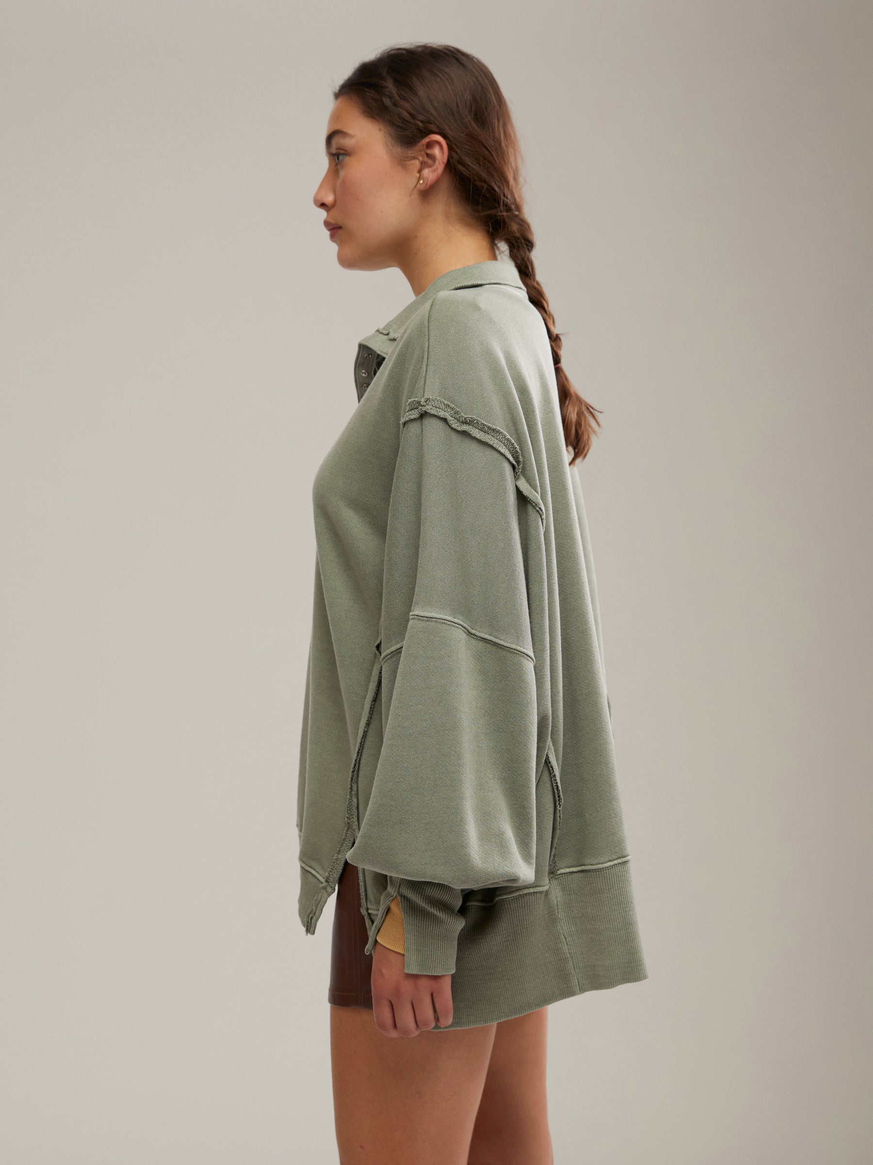 FREE PEOPLE - Camden Henley Sweatshirt - 