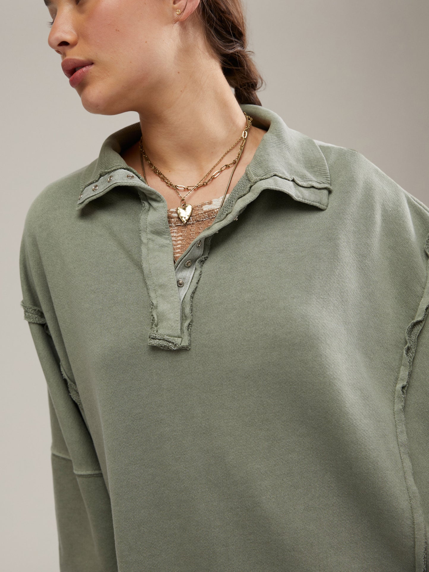 FREE PEOPLE - Camden Henley Sweatshirt - 