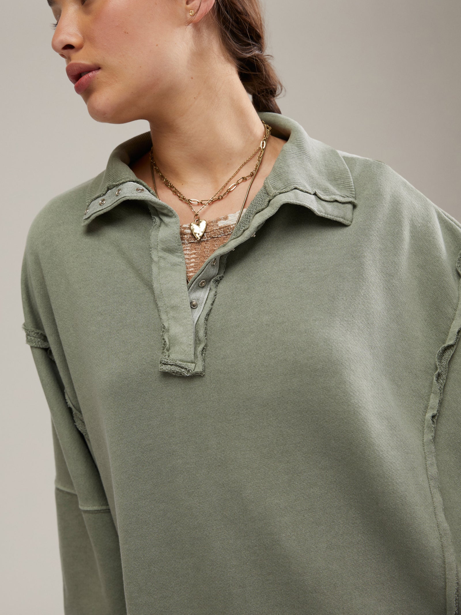 FREE PEOPLE - Camden Henley Sweatshirt - 