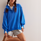 FREE PEOPLE-Camden Henley Sweatshirt-Lake Victoria