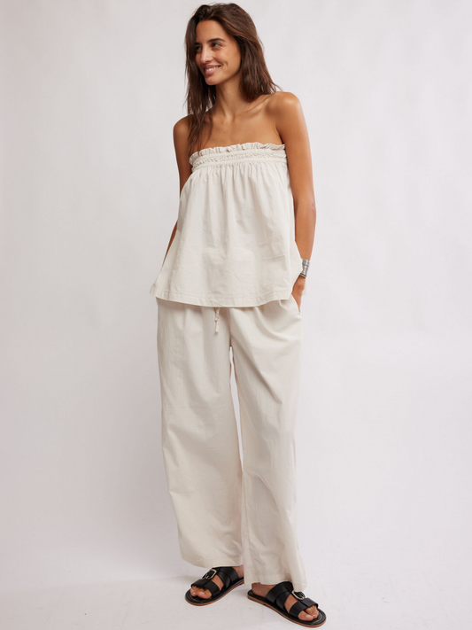 FREE PEOPLE-Corfu Tube Top and Pant Set-Moonbeam