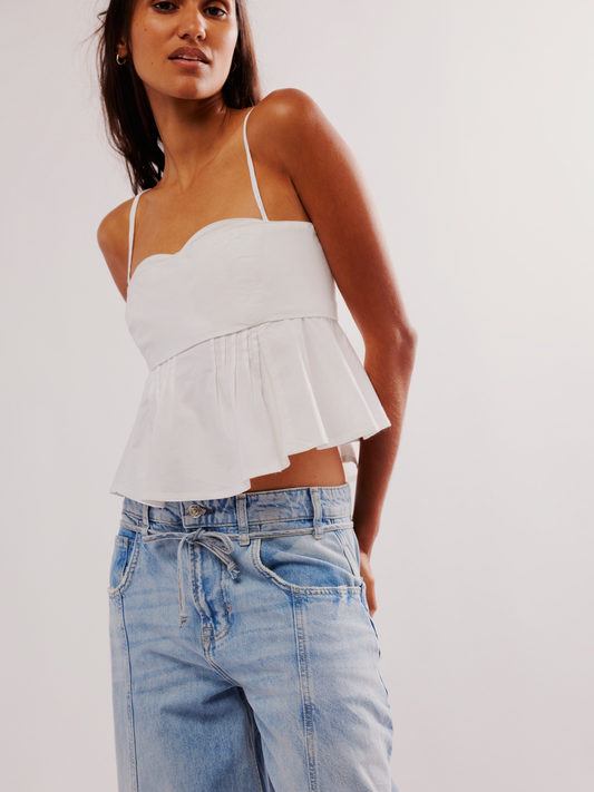 FREE PEOPLE-One True Love Tank-Optic White