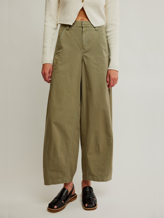 FREE PEOPLE-Rylee Chino-Crystal Kelp