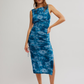 FREE PEOPLE-Take Me Away Midi Dress-Indigo Combo